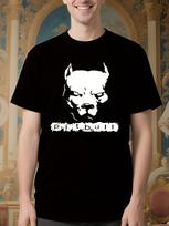 Pitbull Graphic Tshirt - Bold Pit Bull II Face Design S įvairiaspalvis