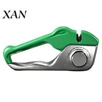 Easy to Use Knife Sharpening Station 5-Stage Sharpener with Adjustable Rotary Slot, Professional Manual for Dull Ergonomic Non Slip Knives Scissors žalia