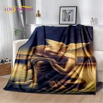 Buddha Sakyamuni Buddhism Faith Religion Soft Plush Blanket,Flannel Blanket Throw Blanket for Living Room Bedroom Bed Sofa Pray Size: 75*100cm, Weight: 230 GSM