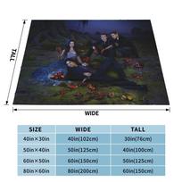 Damon Salvatore Flannel Throw Blanket The Vampire Diaries Blanket for Bed Bedroom Warm Plush Thin Quilt Size: 75*100cm, Weight: 230 GSM