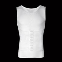 Men's Lightweight Body Shaper Waist Trainer & Chest Binder Vest, NY041 XXL balta
