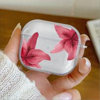 Red Lily Flower Earphone Case for Airpods 4th 3rd 2 Pro 3 2 Shockproof Cover for Airpod 2 3 1 Protective Accessorie Shell Fundas Airpods Pro 2nd