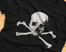 Skull and Crossbones, Jolly Roger - Pirate Flag - T-Shirt XL