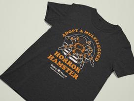 Funny Spider T-Shirt – Adopt A Horror Hamster Graphic Tee S