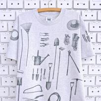 Vintage 1994 Gardening Tools T shirt Rel-E-Vant Products Brand All Over Print Tee Size L M