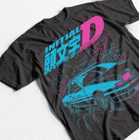 Initial D Itsuki Fujiwara T shirt Anime Manga Movie Unisex Black Shirt All Size S