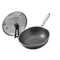 Zhang Xiaoquan 316 Stainless Steel Honeycomb Non-Stick Wok with Standable Lid