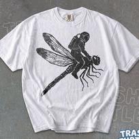 Astronaut Riding Dragonfly Shirt Retro Insect Lover TShirt Dragonfly Insect T-shirt Cute Graphic 90s Tee XL
