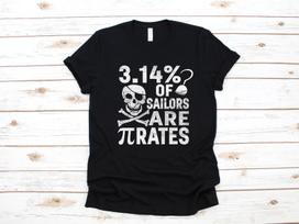 Pirate Sailor 3.14 Pi Day Joke Shirt | Funny Math Teacher Pun Gifts | T-Shirt | T-shirt | T-shirt |T-shirt | Apparel Gift M