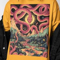 Dragon Surreal T-Shirt | Trippy Dragon Graphic Shirt | Cosmic Dragon Horror Tee | Gift for Art Lovers S