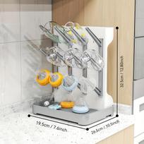 Vertical BPA-free bottle drying rack, compact for bottles, brushes & pacifiers on countertop. 1 Set