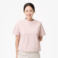 Pro World Cup Pwx Q225-3621-22 Women'S Woven Short Sleeve Round Neck Tee Pastel Lilac/95