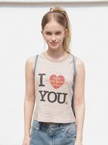Opish Stripe I Have Sleeveless, Brown Braun/Os
