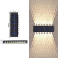 Solar Powered Dual-Head Up/Down Outdoor Wall Light