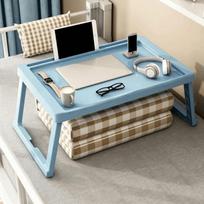 No-Installation Folding Bed Table Foldable Laptop Stand Practical Small Laptop Desk  Student Use mėlyna