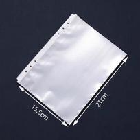 50pcs A5 Transparent File Holder Binder Card Pouch 6 Holes Bags Loose Leaf Document Sheet Protectors Storage Organizer Pockets A5