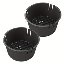 2pcs Kayak Hatch Storage Bucket, Heavy-Duty Waterproof Poly Bin for Fishing Gear, Saltwater-Resistant Fits Lifetime/Pro Kayaks 2pcs