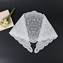 Wraps Bandana Rural Style Lace Hair Scarf Sweet Flower Headband  Girls Style C White