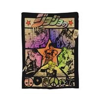 Jojo Bizarre Adventure Blankets Flannel All Season Anime Manga Multi-function Thin Throw Blankets for Bedding Plush Thin Quilt Size: 75*100cm, Weight: 230 GSM