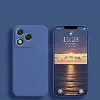 For Honor 400 Lite Case Liquid Silicone Plain Rubber Soft TPU Phone Protector Case Honor 400 Lite Cover Honor 400 Lite Case HONOR 400 Lite mėlyna
