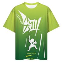 25 years of summer explosion abstract short-sleeved screaming drink pattern 3D digital printing funny T-shirt short-sleeved top XS