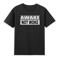 Free Speech Awake Not Woke Funny Political Censorship Quote Saying Unisexs Tshirt S