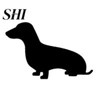Cute Dachshund Dog Motorcycle Car Vehicle Reflective Decals Sticker Decoration juoda