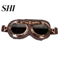 Cycling Goggles Windproof Dust-proof Impact-resistant Non-slip Elastic Strap UV Riding Protection Plastic Vintage Style Motorcycle for Outdoor pilka