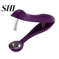 High-quality Cherry Pitter Convenient Core Remover Tool Easy to Kitchen Accessories Clean Cherries Jujubes Fruit Corer for Home ABS Material violetinė