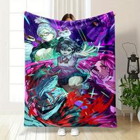 Dynamic Composition with Vibrant Colors, Energy Effects, and Bold Characters. for All Seasons Blanket Lunch Break Throw Gift 75X95CM
