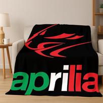 Lenktyninis automobilis Aprilia logotipas Moto flanelinis pledas Minkštas šiltas pledas Mesti pledą miegamajam svetainei lovai kelionėms iškylai dovana 75X95CM