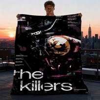 1 vnt. The Killers Lauko personalizuotas flanelės pledas, minkštas, lengvas personalizuotas flanelės pledas, skaitmeninė spauda, 75X95CM