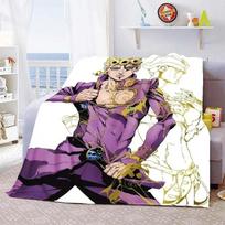 Vasarinės antklodės Sofos lovatiesė Kėdės namų svetainės dekoras Anime JoJo keisti nuotykiai spaudinys Flanelinė metama antklodė Minkšta šilta 75X95CM