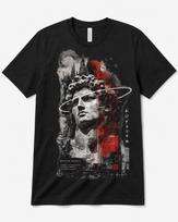 Greek Statue Halo T-Shirt, Dark Academia Collage Graphic Tee, Gothic Sculpture Art Shirt 2XL