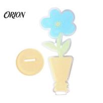 Note And Message Card Holder Acrylic Desk Memo Holder, Flower Shaped Photo Display Clip Stand, Home Office Organizer Table Number for Cards A