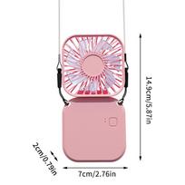 Mini Sulankstomas Pakabinamas Ventiliatorius Sulankstomas Rankinis Ventiliatorius Mini Sulankstomas Asmeninis Ventiliatorius, 3 Greičiai USB Įkrovimas Kelionėms Vėsinimo Įrankis