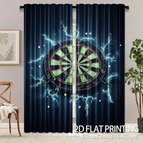 Dart Flashlight Game Pattern Print Drapes Room Darkening Window Curtains for Home Decor,Rod Pocket Blackout Curtains Bedroom 60×150cm