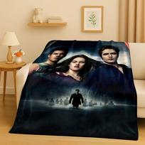 3D Twilight Saga Bella Edward Vampire Movie Flannel Blanket,Ultra Soft Warm Plush Throw for Home Bedroom Bed Sofa Cover Camping Size: 75*100cm, Weight: 230 GSM