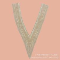 Polyester light water-soluble gold thread V-neck embroidered women's clothing accessories DIY lace gold hollow flower corsage spot 121