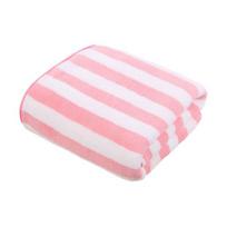 Coral Velvet Bath Towel, Highly Absorbent Stylish Striped Design, Thick Plush Lightweight Quick Drying Beach Towel, for Beach Pool Travel Gym Large D