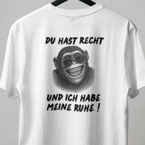 Funny Monkey T-Shirt You're Right Shirt Funny Saying Monkey Humor Gift Sarcasm Tee Statement Fun Style Top L