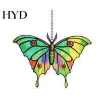 Seasonal Party Decorations Suncatcher Acrylic Stained Glass Effect Butterfly/Dragonfly/Fairy Ornament Window Outdoor Hanging Decor Holiday 10cm B