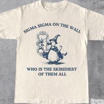 Sigma Sigma On The Wall Shirt, Funny Brainrot Shirt, Graphic Tee, Silly Goose Unisex Shirt, Meme Shirt, Funny Goose Shirt XL