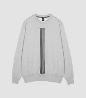 Vibrate Barcode Logo Sweat Shirt Ver.2 (Gray) Gray/M