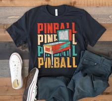 Retro Pinball T-Shirt, Pinball Arcade Tank Top, Old School Nostalgic, T-shirt, T-shirt,T-shirt 3XL