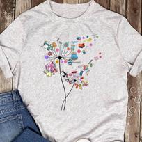 Cute Sewing Dandelion Flowers Quilting Quilter Sewer Tee T-Shirt - Funny Quilting Shirt, Funny Sewing Shirt, Quilter Gift, Sewing Lover Gift L