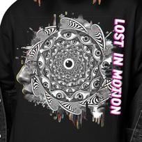 Lost In Motion Psychedelic Shirt | Trippy Eye Spiral Graphic Tee | Surreal Mind Vision T-Shirt | Weirdcore Abstract Art Tee M