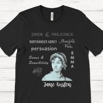 Jane Austen Tee | Unisex Soft Cotton Shirt | Pride & Prejudice | Emma S