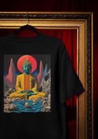 Spiritual Psychedelic T-Shirt, Buddha Meditation, Cosmic Colors (Unisex S-4XL) Comfort Colors® S