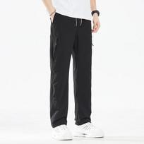 OVERPROTECTION it OP Men's Drawstring Straight Casual Pants M juoda